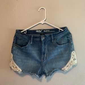 High Rise Jean Shorts